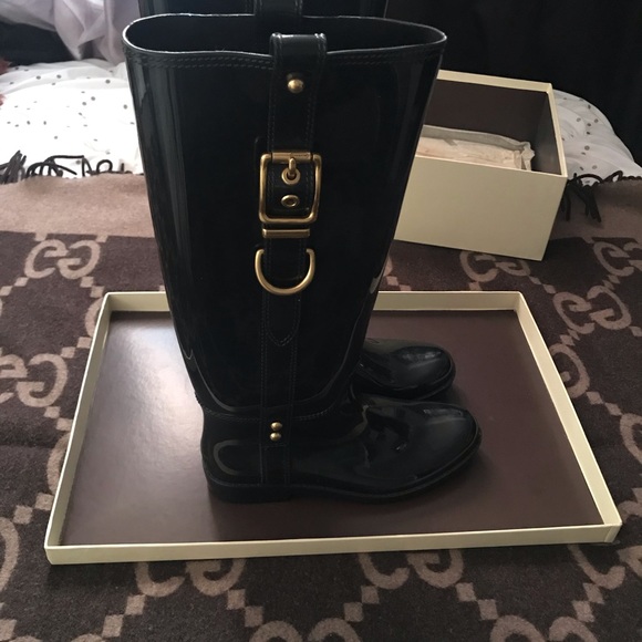 COACH Rain Boots *Like New* - Picture 2 of 7